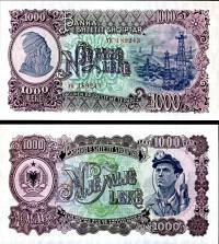 *1000 Leke Albánsko 1957, P32 UNC - Kliknutím na obrázok zatvorte -